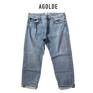 AGOLDE Parker Straight Jeans Swapmeet Wash A113C-811 Distressed Premium Denim